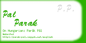 pal parak business card