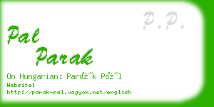 pal parak business card